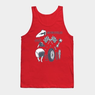 Motorcycle-parts-pack illustration design Tank Top